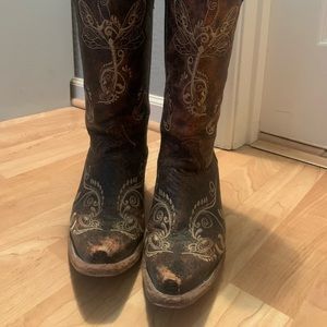 Brown Cowgirl Boots Size 8.5
